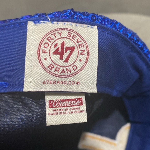 Seattle Mariners MLB 47s Cooperstown Collection Sequin Bling Sparkle Cap Hat - Picture 8 of 11